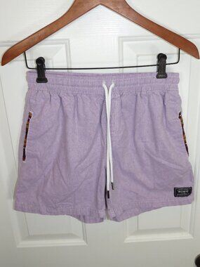 Wowie Shorts OG Casual 5" Inseam Men's Lavender Medium Aztec Trim Pockets